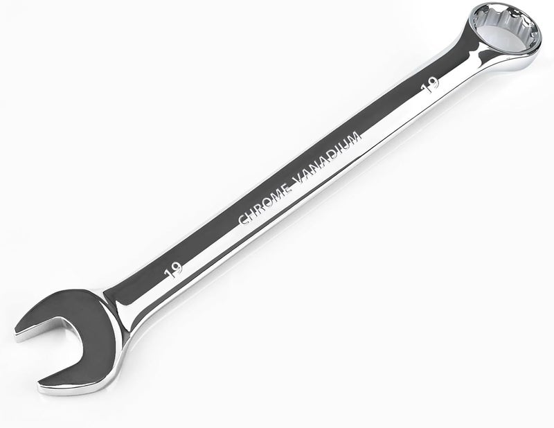 COYAGRIP 19mm Wrench, Industrial Grade Spanner, Combination Wrenches Metric with 12-Point Box End, 15-Degree Offset, 19mm Wrenches Chrome Vanadium Steel Mirror Polished - Image 1